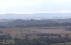 Dundon Beacon seen from Glastonbury Tor