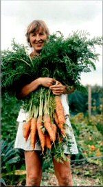 Ella with lovely cluch of carrots