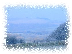 Pen Hill above Wells, seen from Maesbury Castle