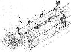 Plan of the almshouses
