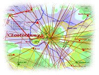 Leyline map of Glastonbury