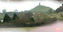 The Tor from the west, with Wearyall Hill on the right