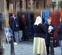 Locals chattering in the street
